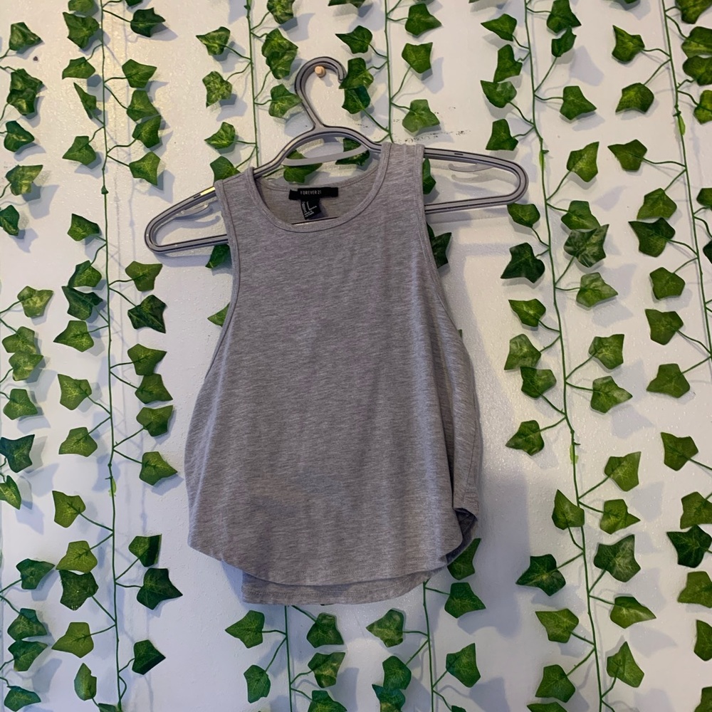 Forever 21 grey crop top.